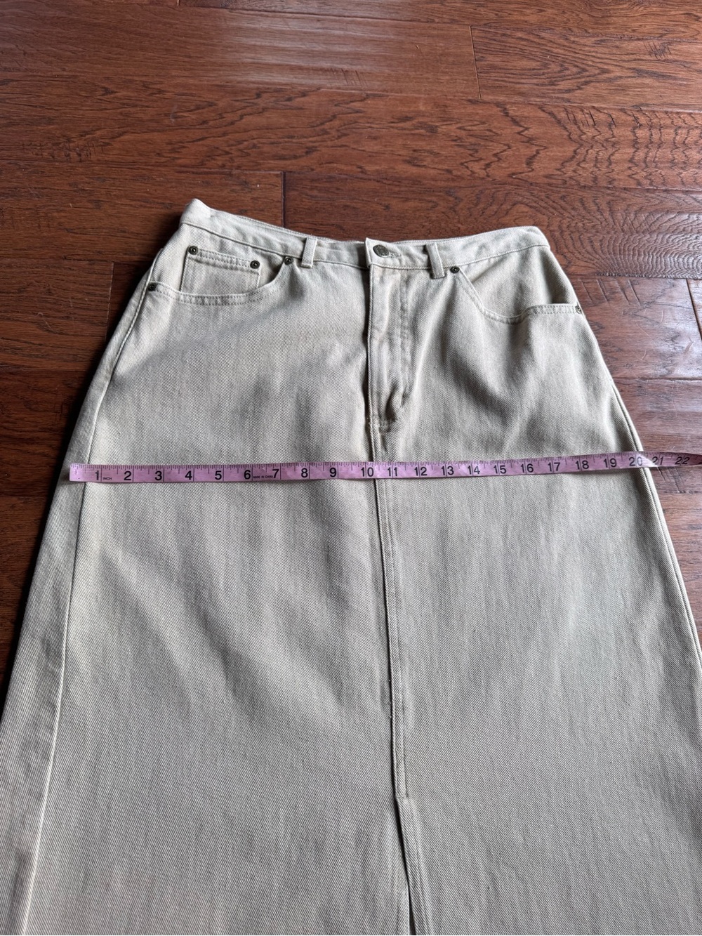 Eddie Bauer Tan Denim Long Skirt - Picture 11 of 12